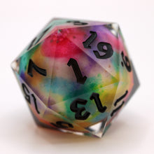 Load image into Gallery viewer, 30mm Chonk The Watercolour D20 (#1)