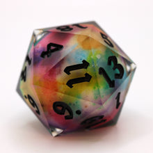 Load image into Gallery viewer, 30mm Chonk The Watercolour D20 (#1)