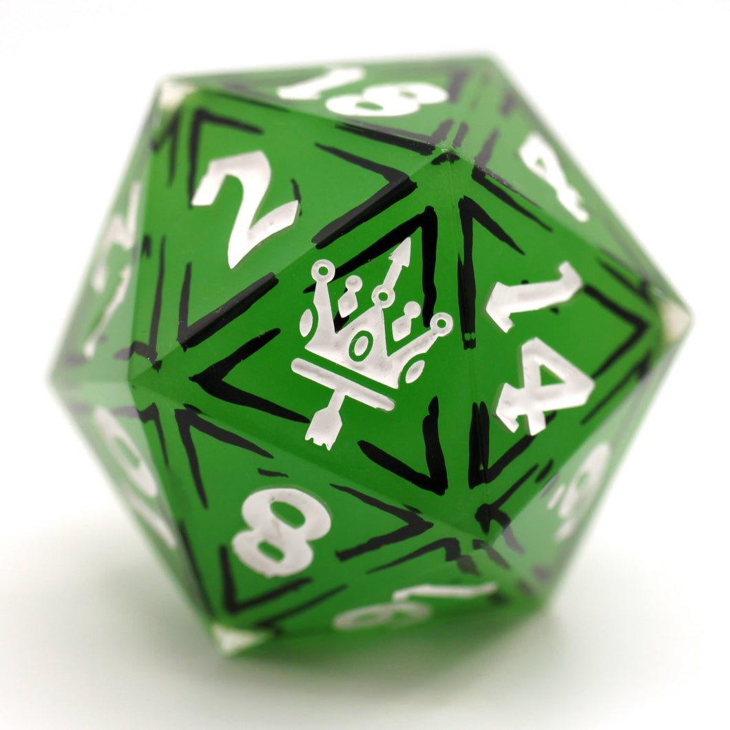 30mm Chonk Green Cel Shaded D20