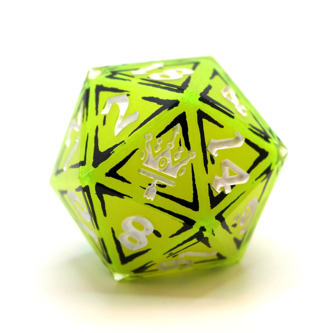 30mm Chonk Neon Cel Shaded D20