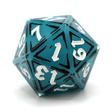 Load image into Gallery viewer, 30mm Chonk 80s Blue Cel Shaded D20
