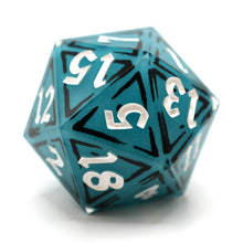 Load image into Gallery viewer, 30mm Chonk 80s Blue Cel Shaded D20
