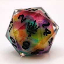 Load image into Gallery viewer, 30mm Chonk The Watercolour D20 (#1)
